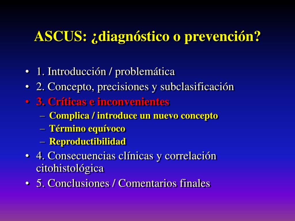PPT ASCUS ¿Diagnóstico o prevención? PowerPoint Presentation, free