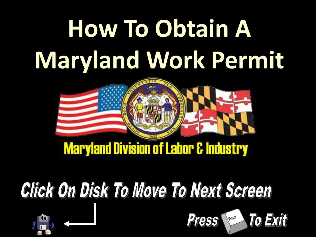 PPT How To Obtain A Maryland Work Permit PowerPoint Presentation