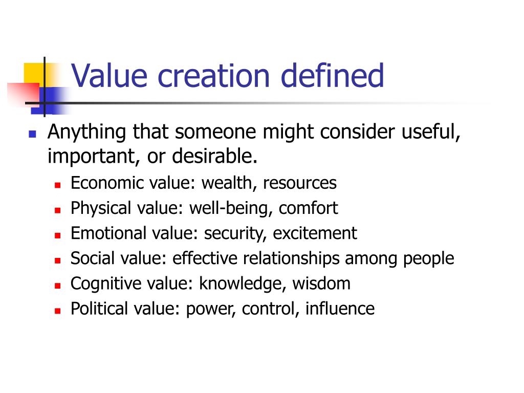 PPT Value creation technology PowerPoint Presentation, free download