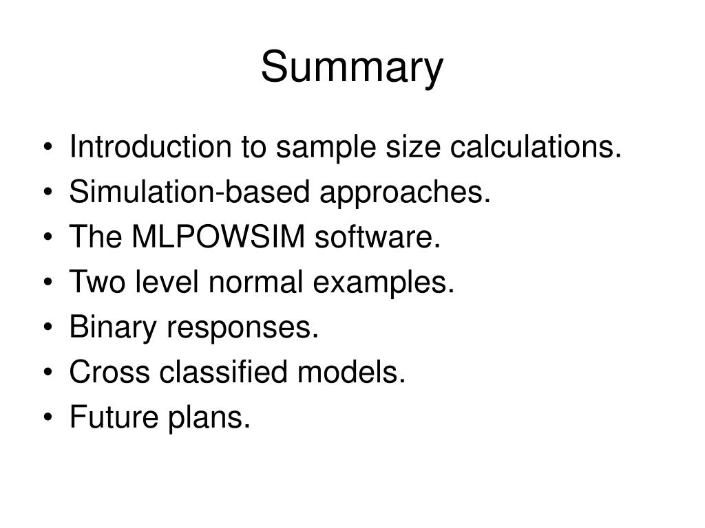 PPT Sample Size calculations for multilevel models (Part II