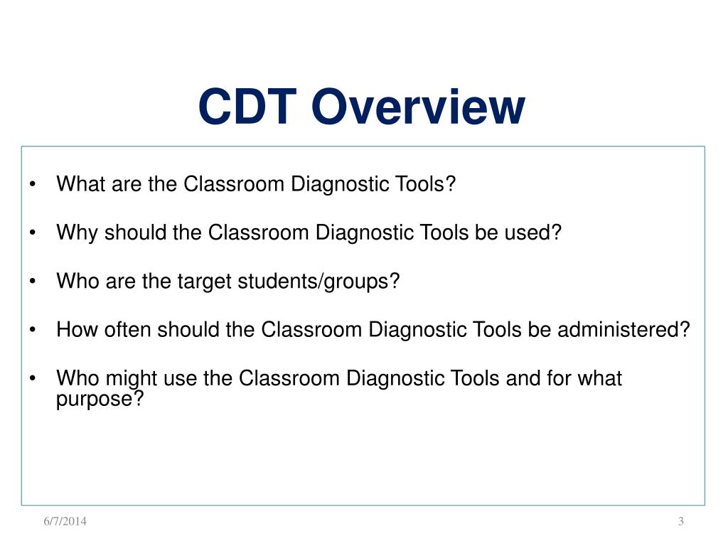 PPT Classroom Diagnostic Tools PowerPoint Presentation, free download