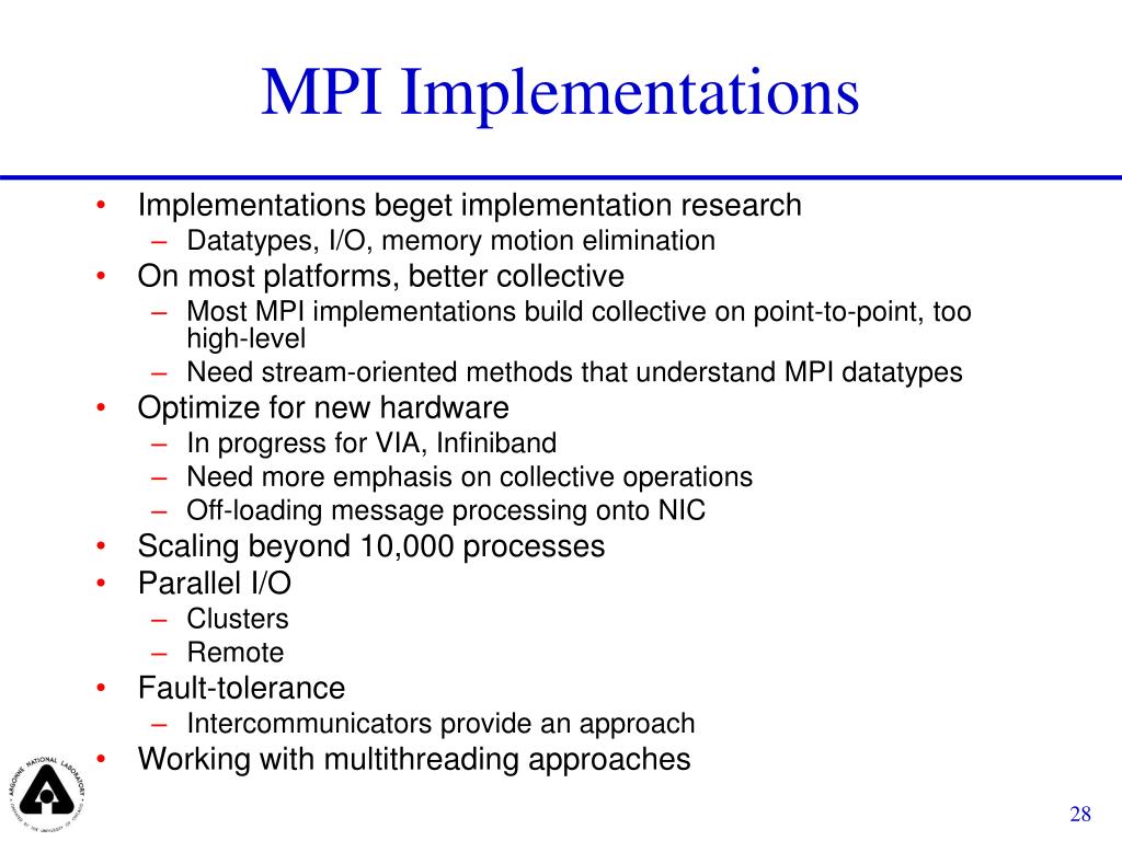 PPT Portable MPI and Related Parallel Development Tools PowerPoint