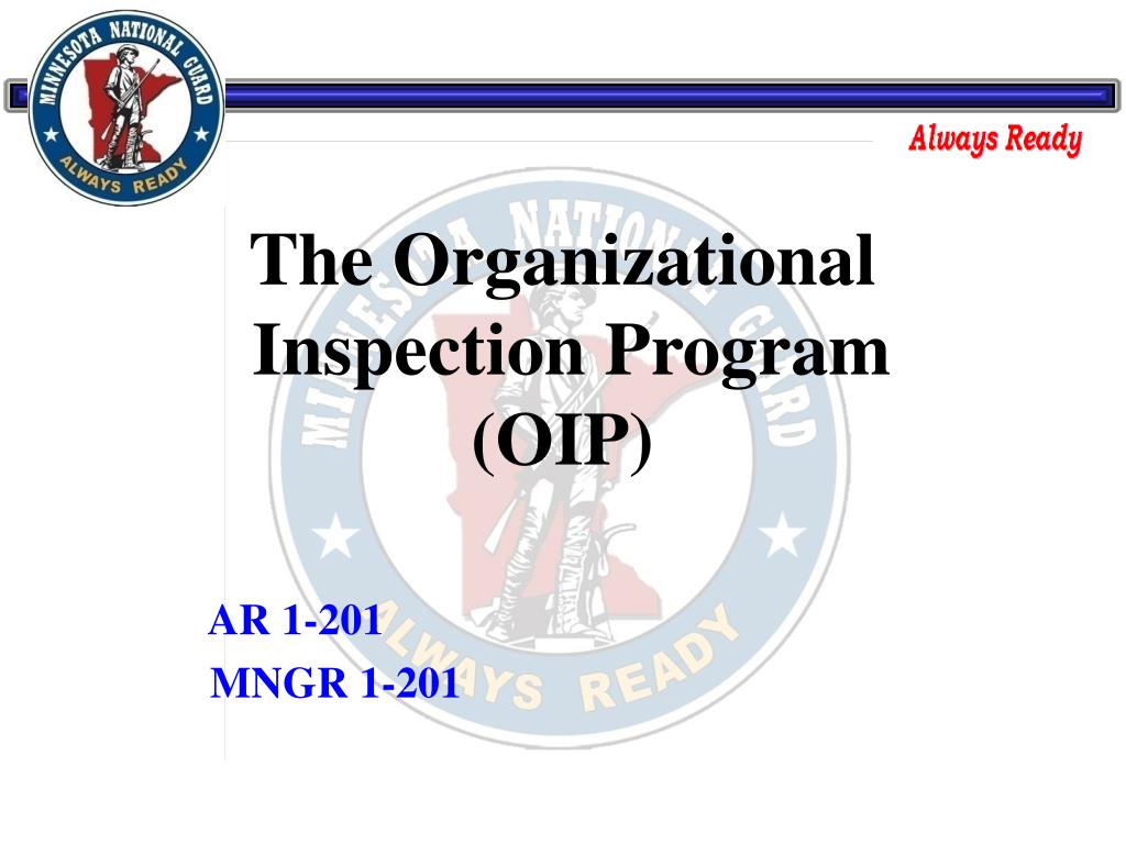 Army Oip Inspection Army Military
