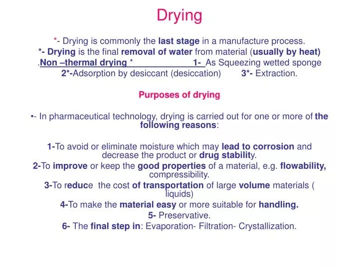 PPT Drying PowerPoint Presentation, free download ID1355007