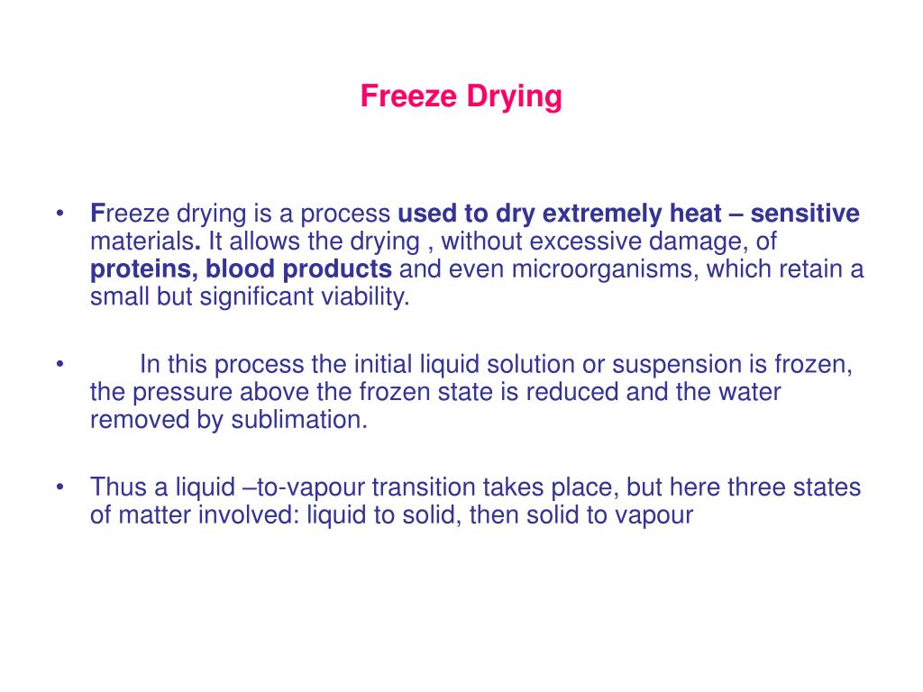 Freeze Drying Process Slideshare at Louise Schenk blog