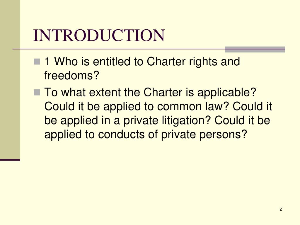 PPT CONSTITUTIONAL LAW 33 WHO IS ENTITLED TO CHARTER RIGHTS AND