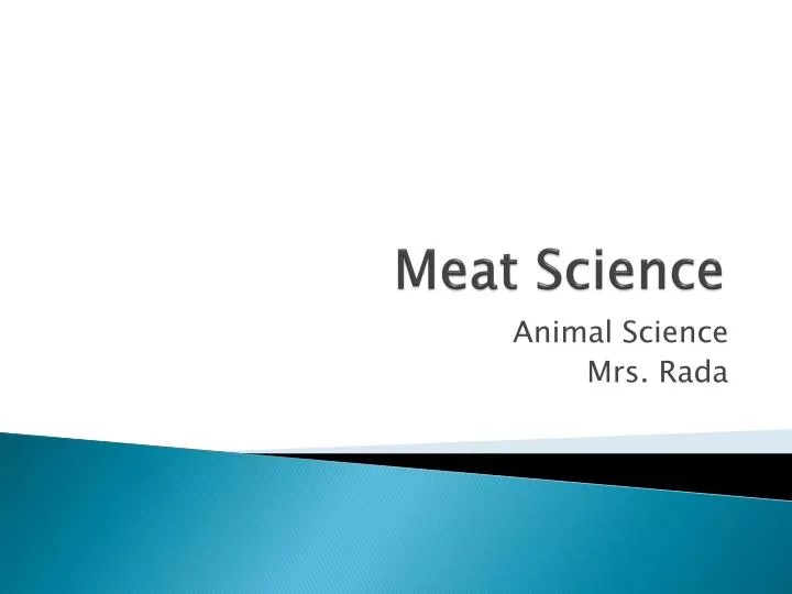 PPT Meat Science PowerPoint Presentation, free download ID1356261