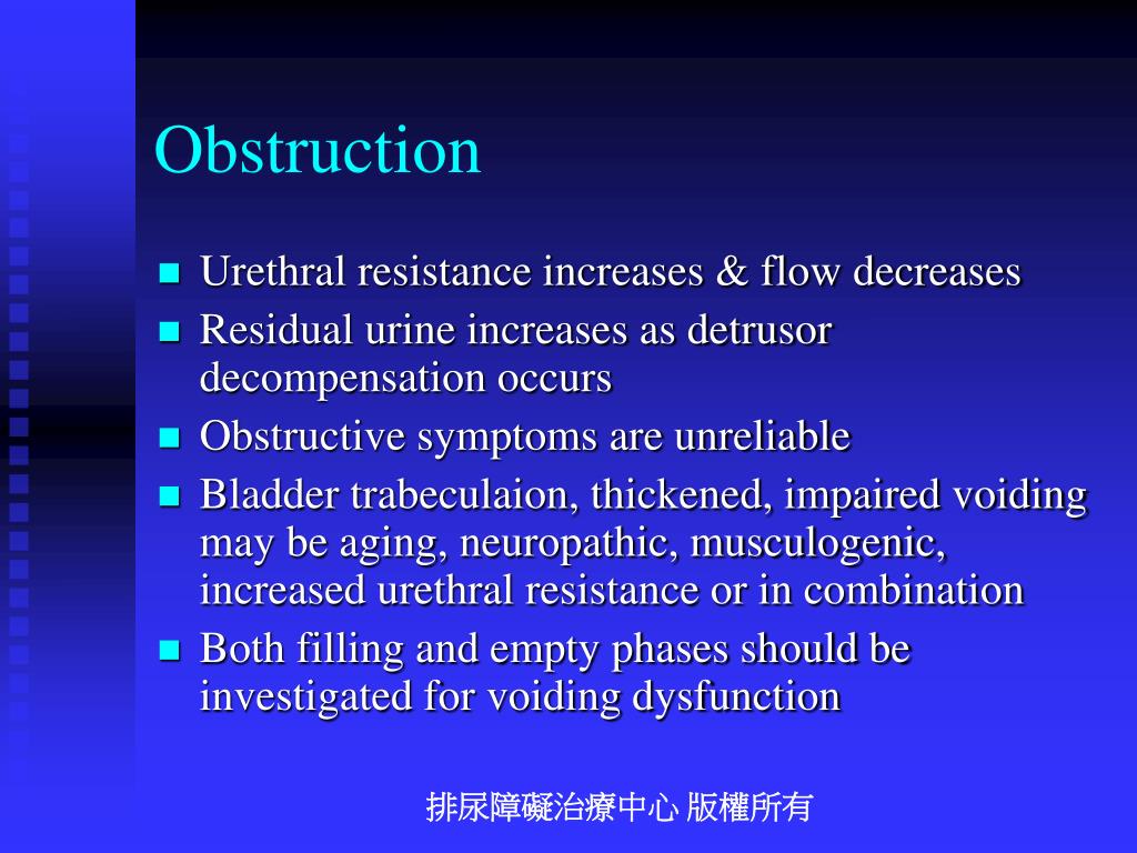 PPT Urodynamics and Bladder Outlet Obstruction PowerPoint