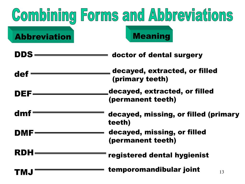 PPT Terms in Dental Practice PowerPoint Presentation, free download ID1357005