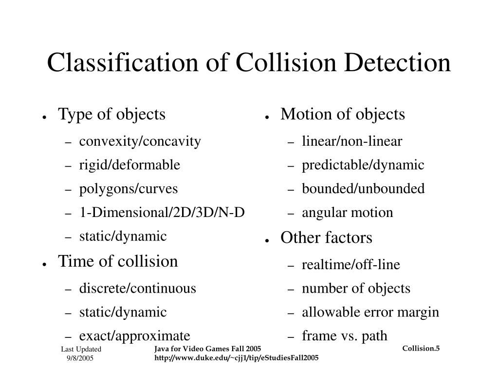 PPT Collision Detection PowerPoint Presentation, free download ID13573