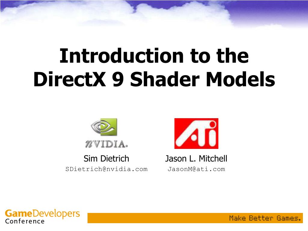 PPT Introduction to the DirectX 9 Shader Models PowerPoint Presentation ID1358450