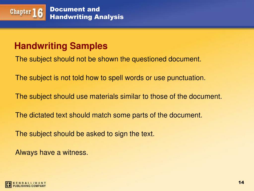 PPT Document and Handwriting Analysis PowerPoint Presentation, free