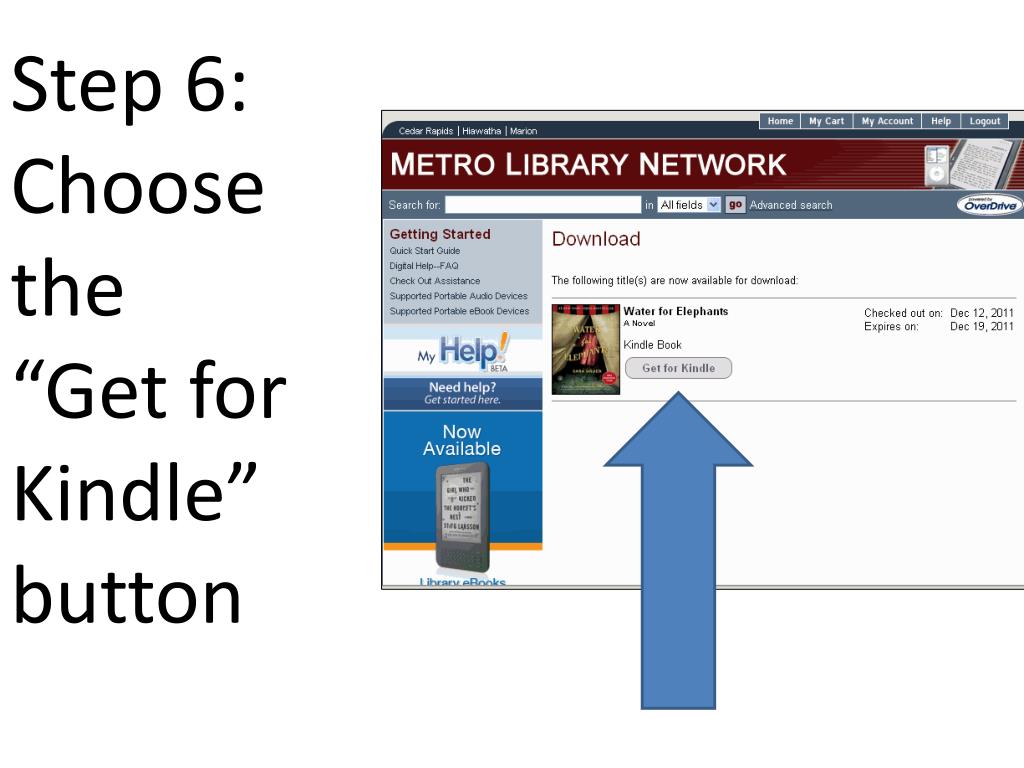 PPT Downloading eBooks to your Kindle from Overdrive PowerPoint