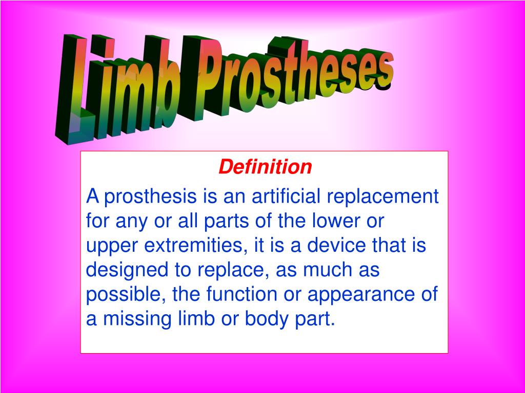 PPT Limb Prostheses PowerPoint Presentation, free download ID1362149