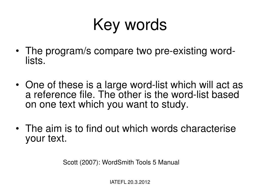 PPT Using keyword analysis to create LSP materials identifying