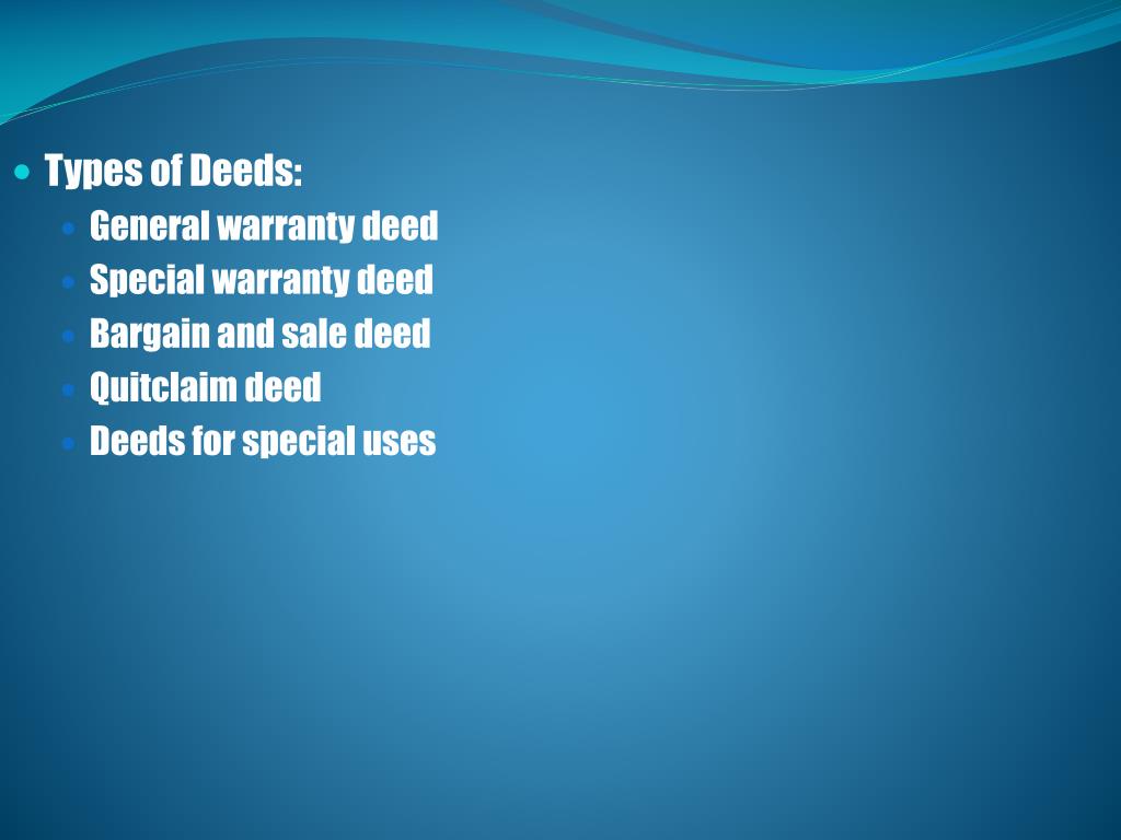 PPT Chapter 5 Deeds and Title Examination PowerPoint Presentation, free download ID1370256