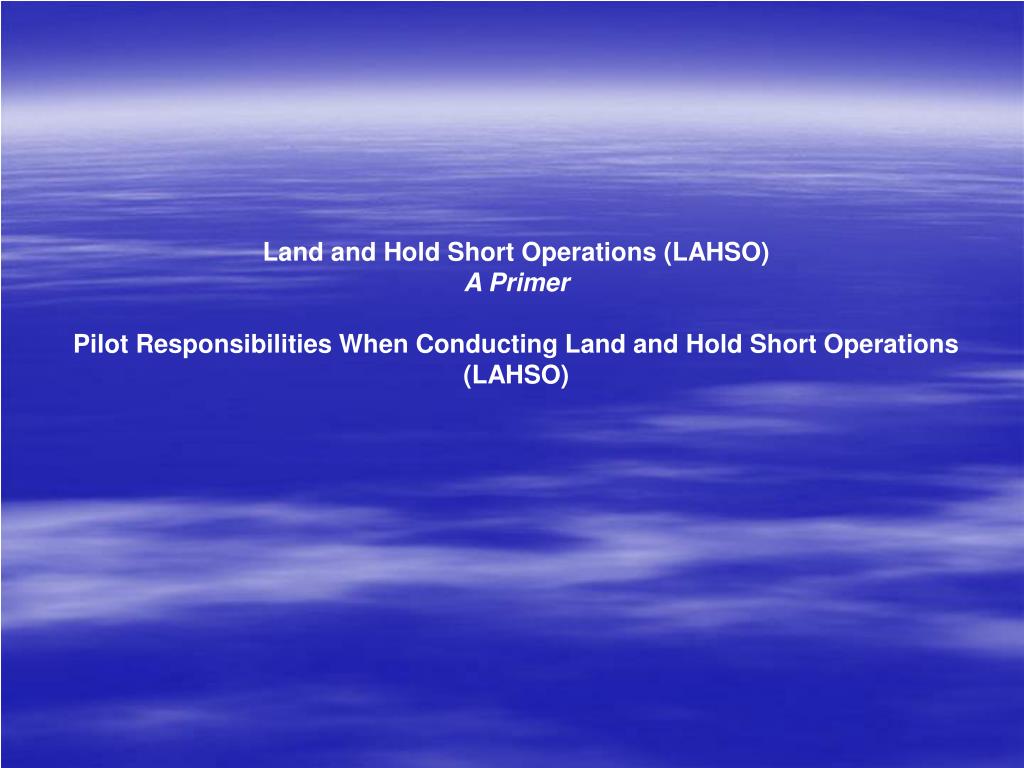 Land And Hold Short Meaning at Patrick Whittenburg blog