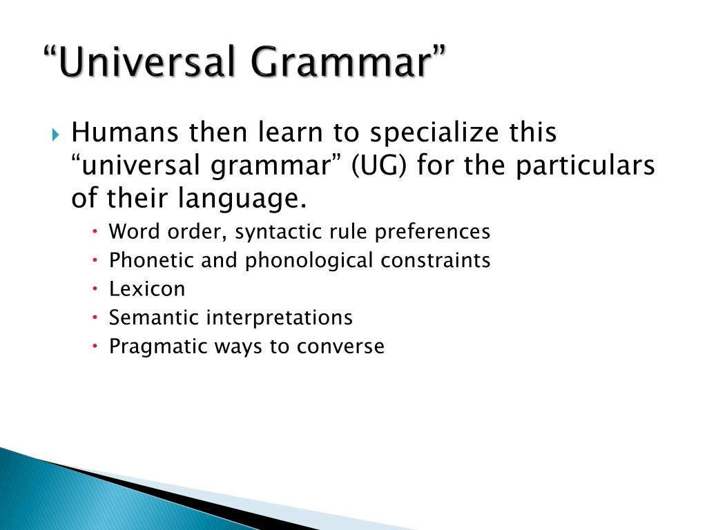 PPT Language Universals PowerPoint Presentation, free download ID