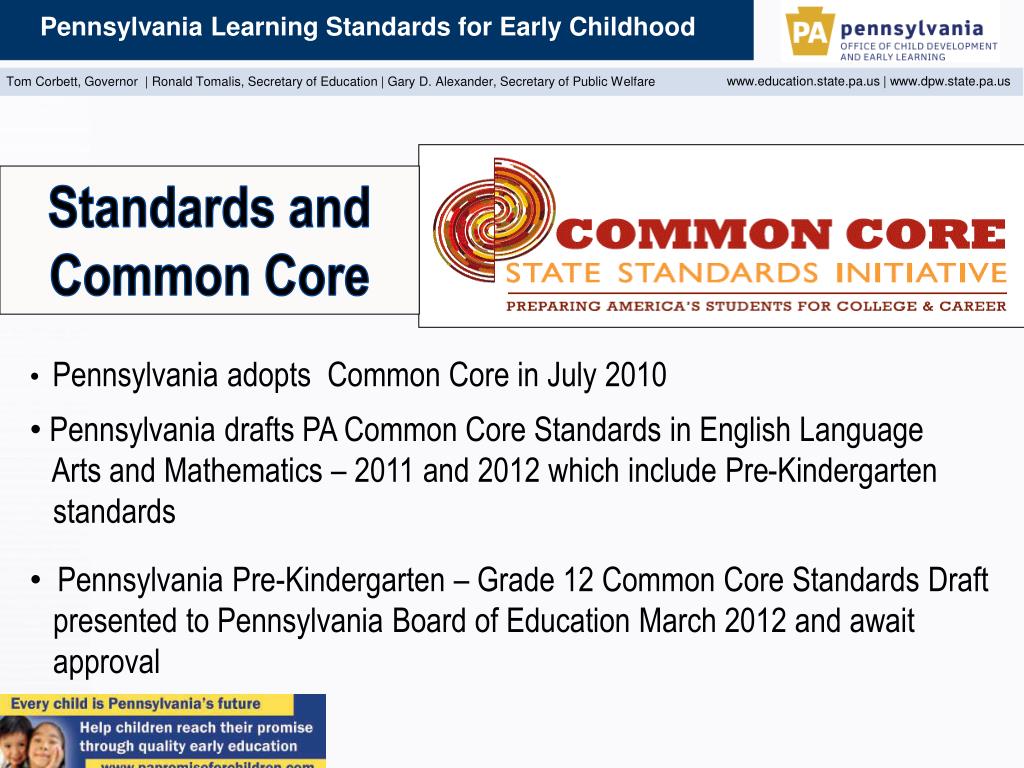 PPT Pennsylvania Learning Standards for Early Childhood PowerPoint Presentation ID1377158