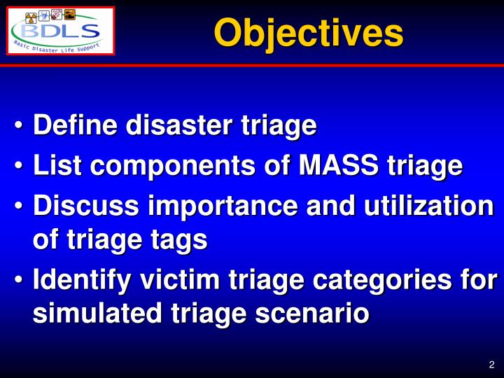PPT MASS Triage PowerPoint Presentation ID1379510