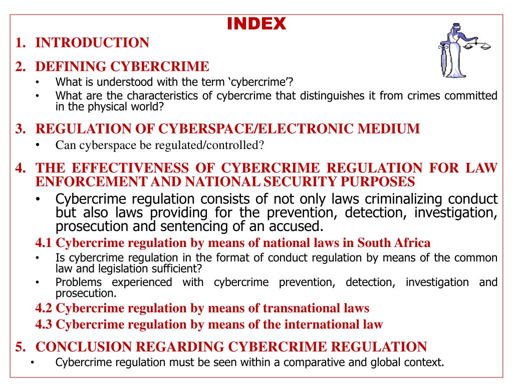 PPT EVALUATION OF CYBERCRIME REGULATION IN SOUTH AFRICA BY MURDOCH
