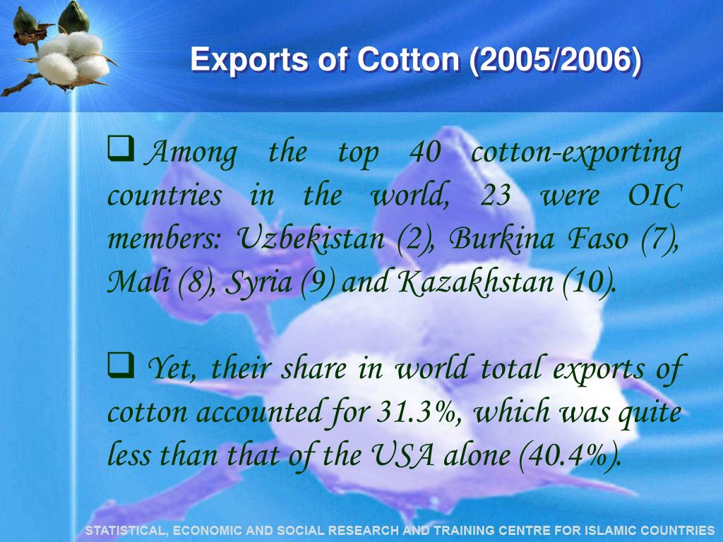 PPT The Cotton Sector in the OIC Countries Problems and