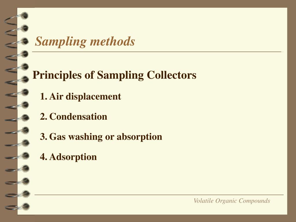 PPT Sampling and Measurement for Volatile Organic Compounds