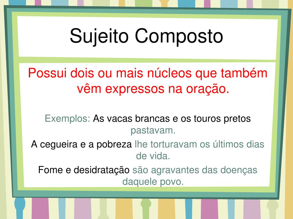 PPT Tipos de Sujeito PowerPoint Presentation, free