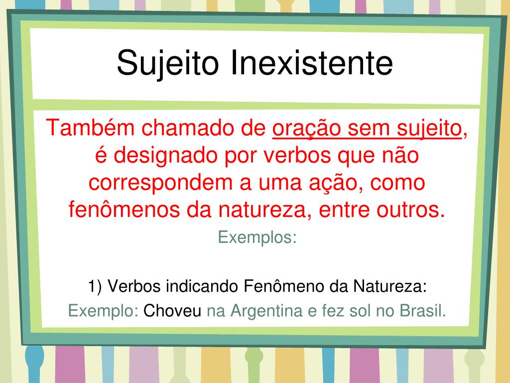 PPT Tipos de Sujeito PowerPoint Presentation, free