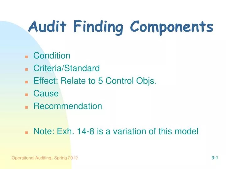 PPT Audit Finding Components PowerPoint Presentation, free download