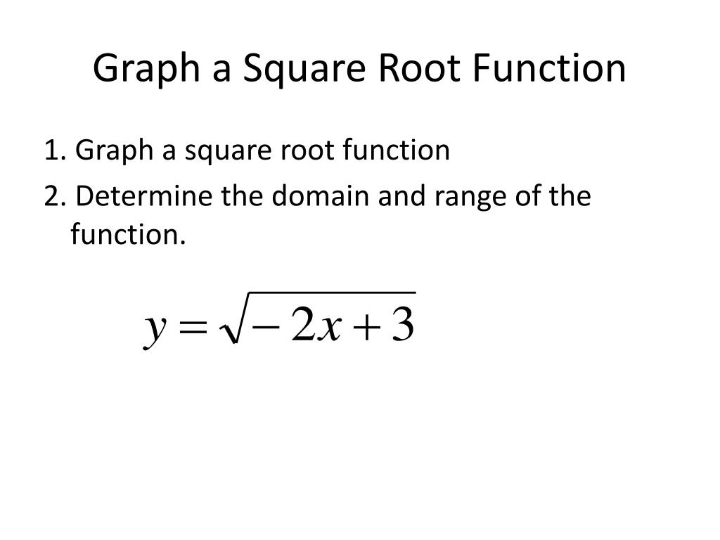 PPT Square Root Functions PowerPoint Presentation, free download ID