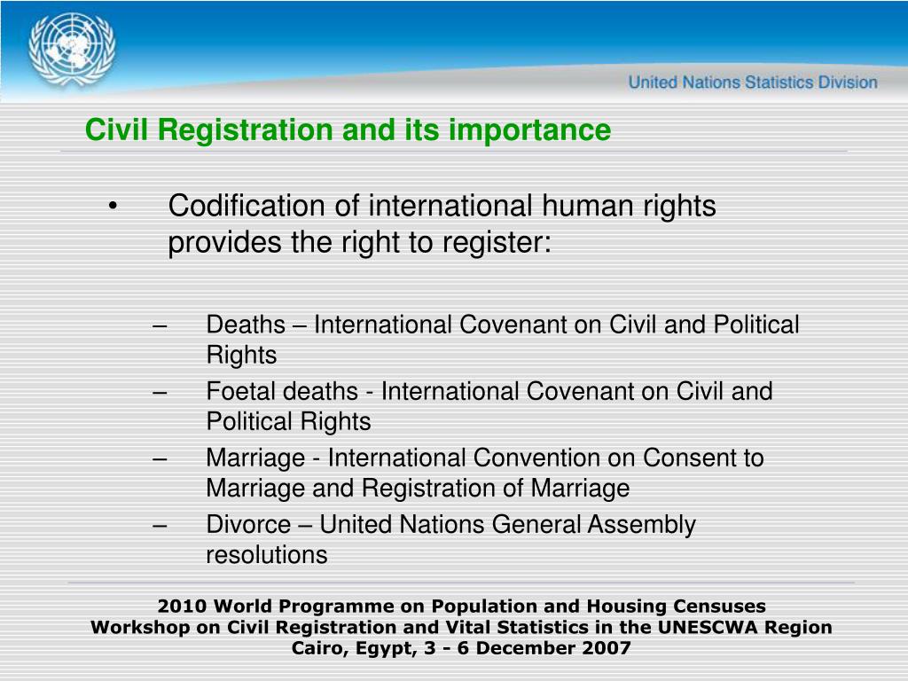 PPT The Need for a Civil Registration System PowerPoint Presentation