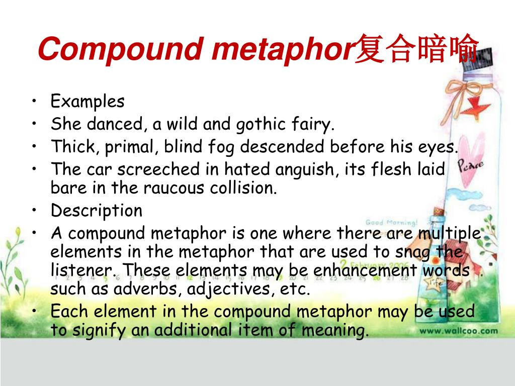 PPT MetaphorS ： Definition,classification and functions PowerPoint