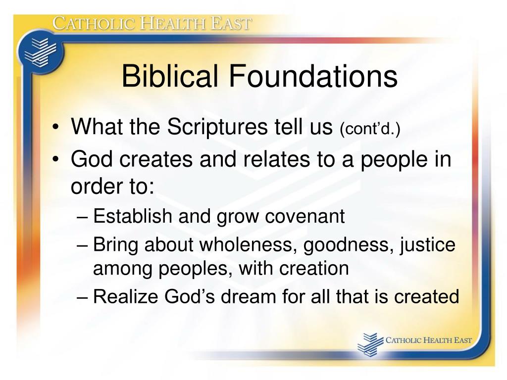 PPT Foundations of Catholic Healthcare Biblical Roots PowerPoint