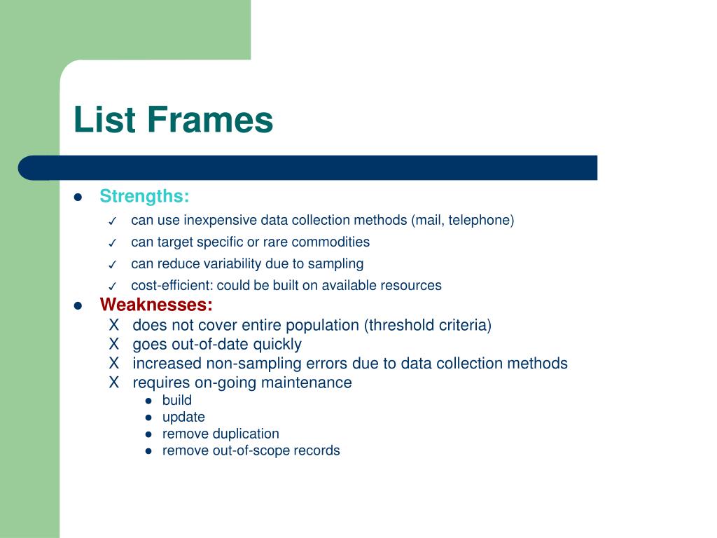 PPT General Concepts on Sampling Frames PowerPoint Presentation, free