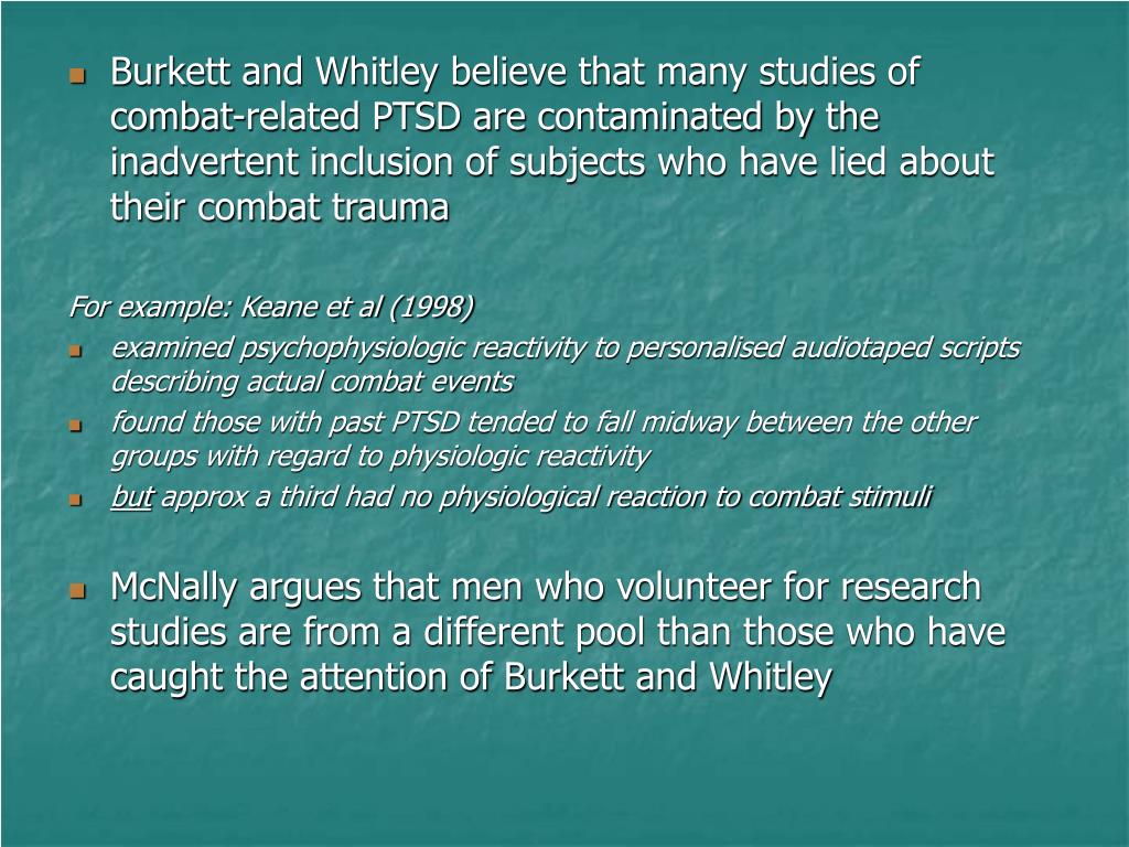 PPT COGNITIVE ABNORMALITIES IN POSTTRAUMATIC STRESS DISORDER