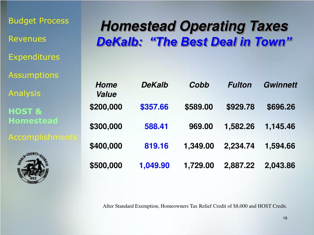 PPT DeKalb County 2007 Tax Funds Budget PowerPoint Presentation, free