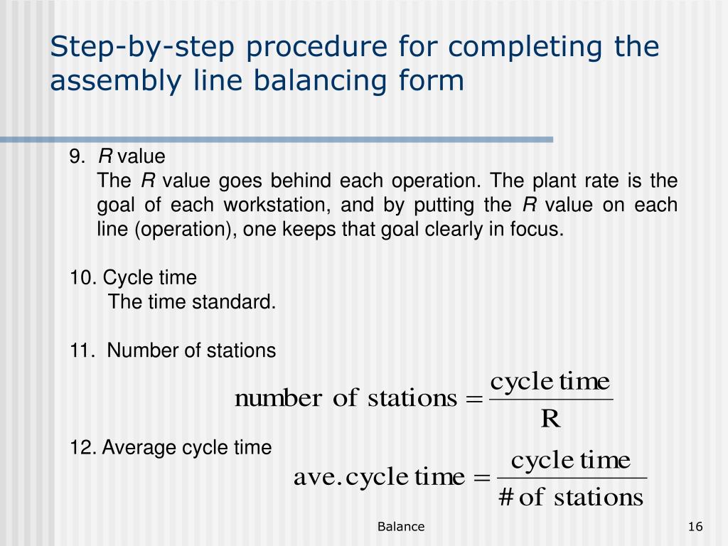 PPT Assembly Line Balance PowerPoint Presentation, free download ID1396046