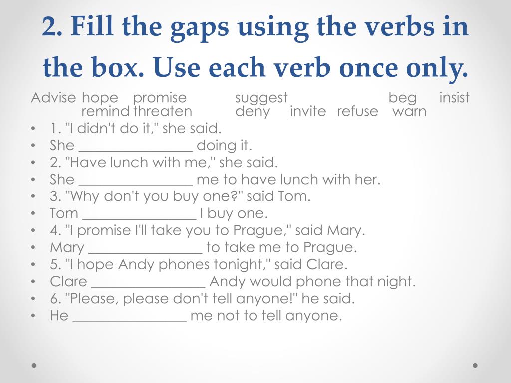 PPT REPORTING VERBS PowerPoint Presentation, free download ID1397022