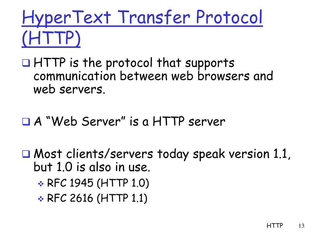 PPT Lecture 7 Protocol & HyperText Transfer Protocol