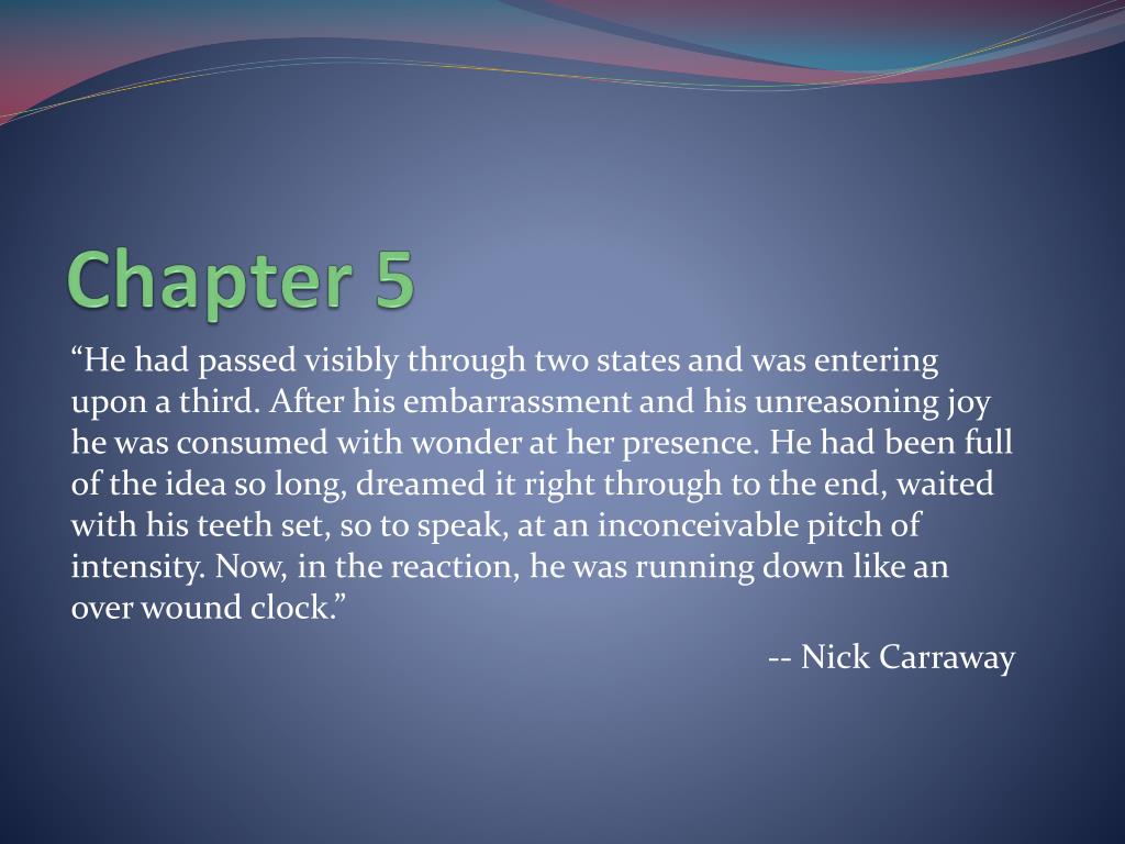 the great gatsby chapter 5 quotes Ppt - The Great Gatsby Powerpoint Presentation, Free Download - Id:1398959