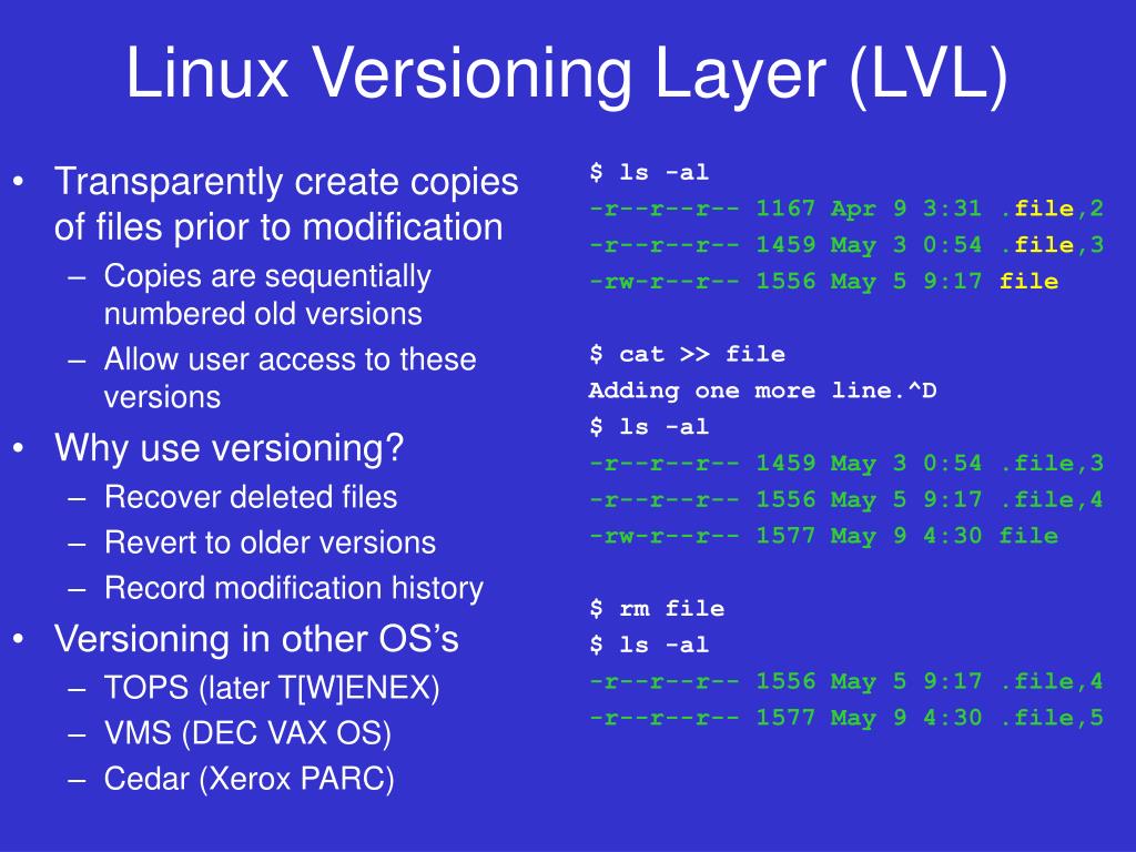 PPT Versioning Extensions for Linux PowerPoint Presentation, free
