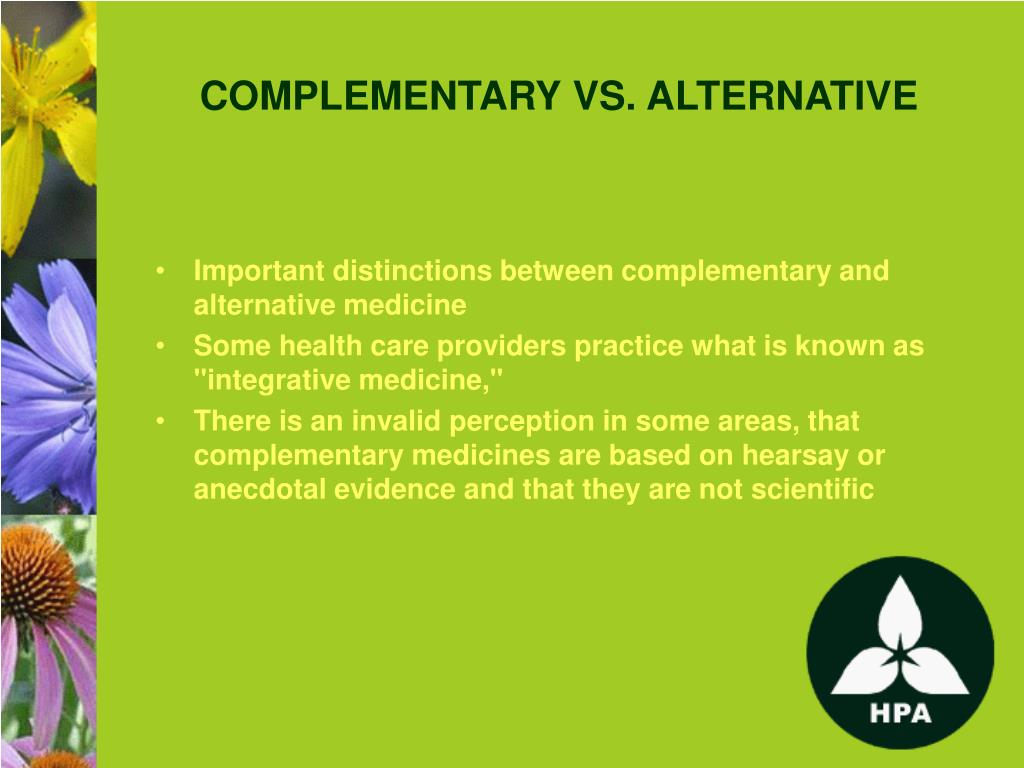 PPT AN OVERVIEW OF THE COMPLEMENTARY MEDICINE INDUSTRY AND THE ROLE