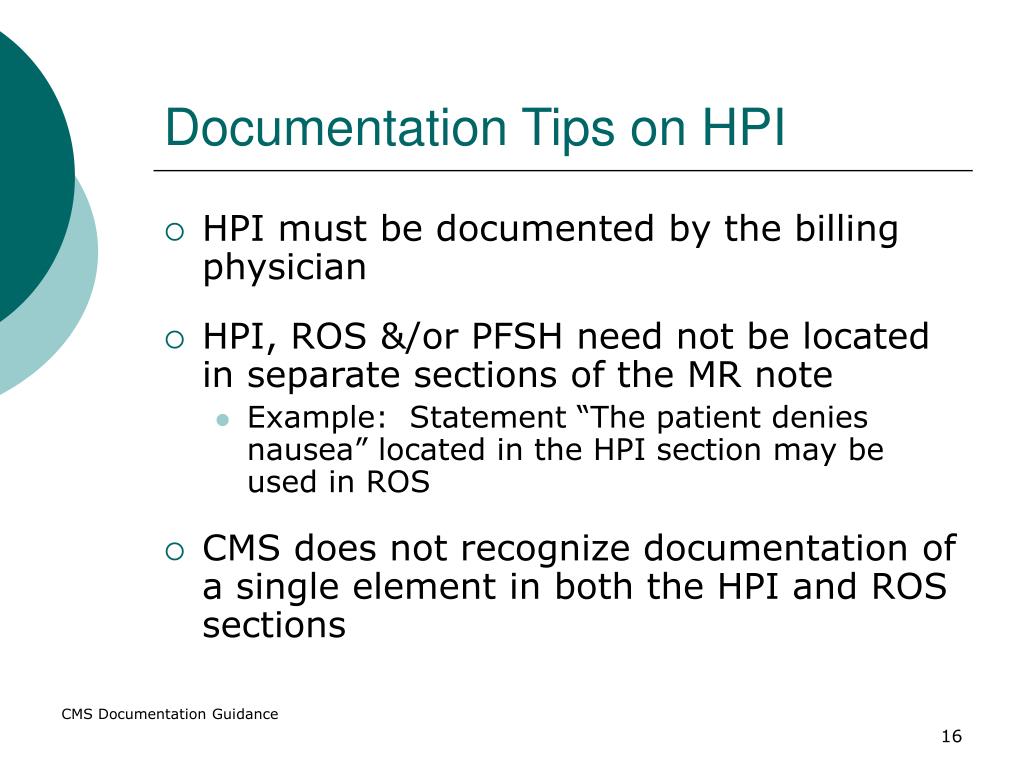 Hpi Examples / Coding Drop Down / Example of a daily presentation for a