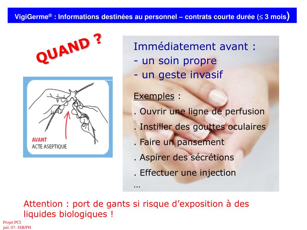 PPT VigiGerme ® Informations destinées au personnel contrats
