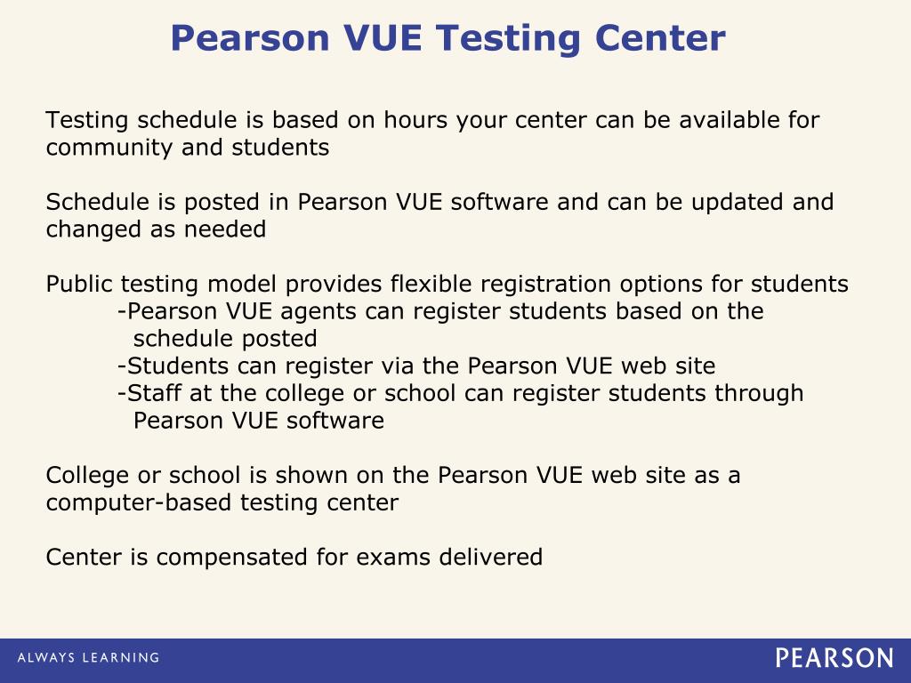PPT Scott Thompson Pearson VUE Channel Manager PowerPoint