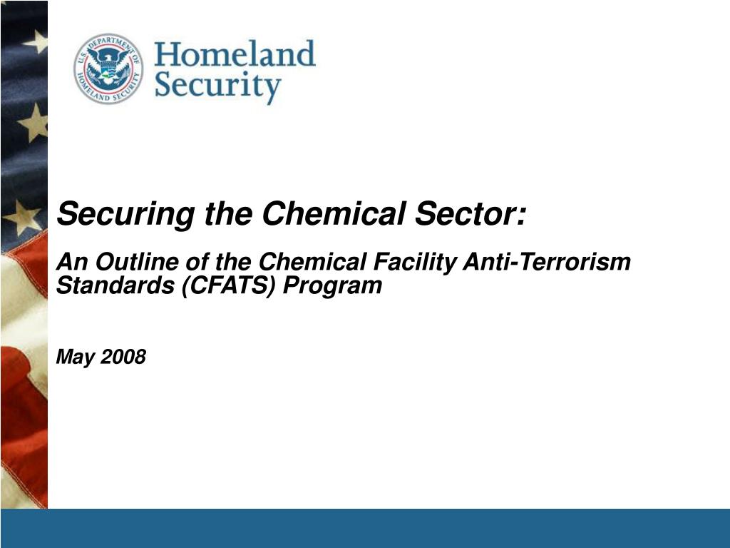 PPT Securing the Chemical Sector An Outline of the Chemical Facility