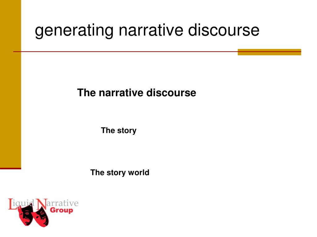 PPT Story and Discourse Using Planning and Natural Language Models to