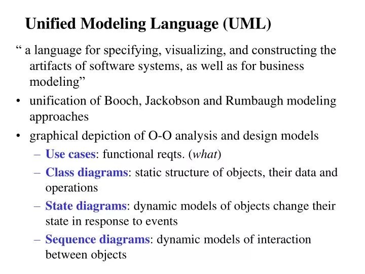 PPT Unified Modeling Language (UML) PowerPoint Presentation, free
