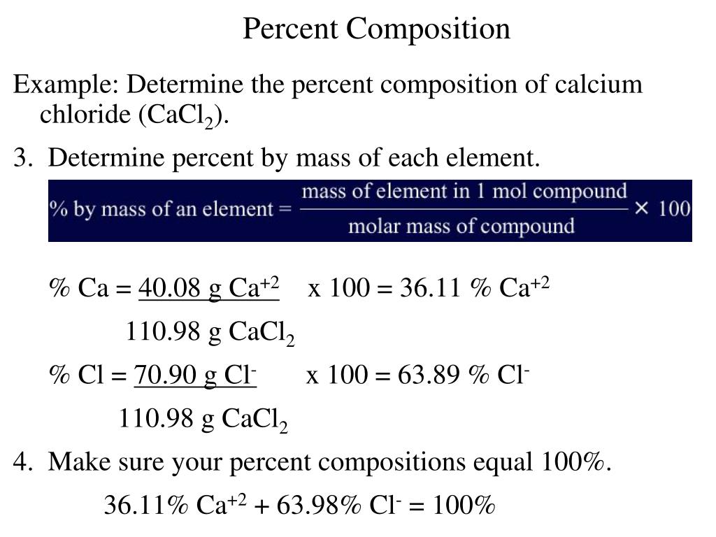 Calcium chloride molar mass screeninput